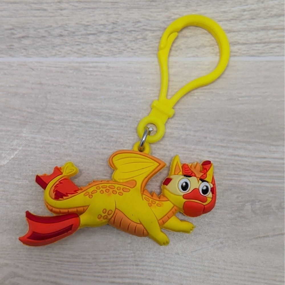 Heart Hero Yellow Dragon Keychain AHA Kids Heart Challenge Mascot Clip Wings